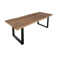 ESSTISCH LAUREN - Beige/Schwarz, Holz/Metall (100/240/77cm) - SAM