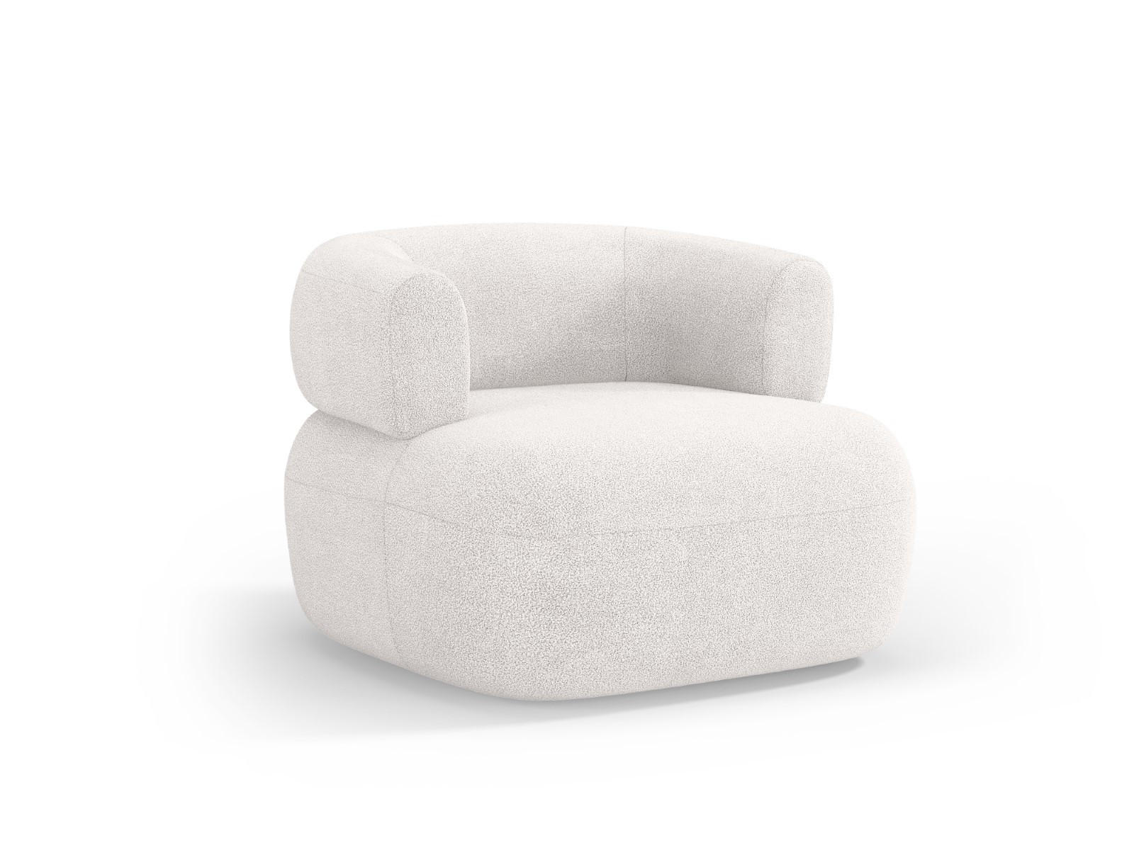 SESSEL Jenny aus Boucle elfenbein - Weiß, Textil (88/73/90cm) - Micadoni