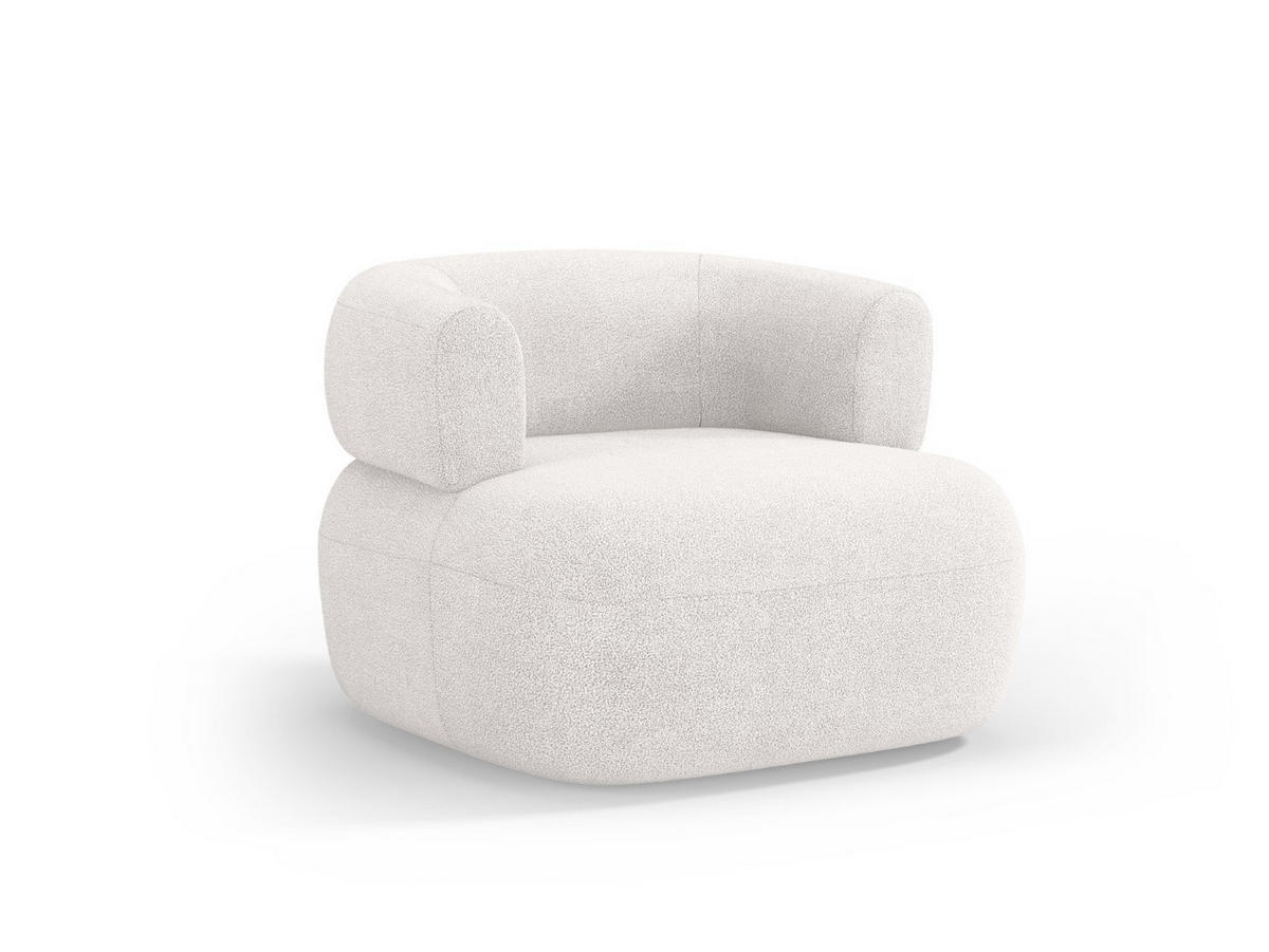 SESSEL Jenny aus Boucle elfenbein - Weiß, Textil (88/73/90cm) - Micadoni