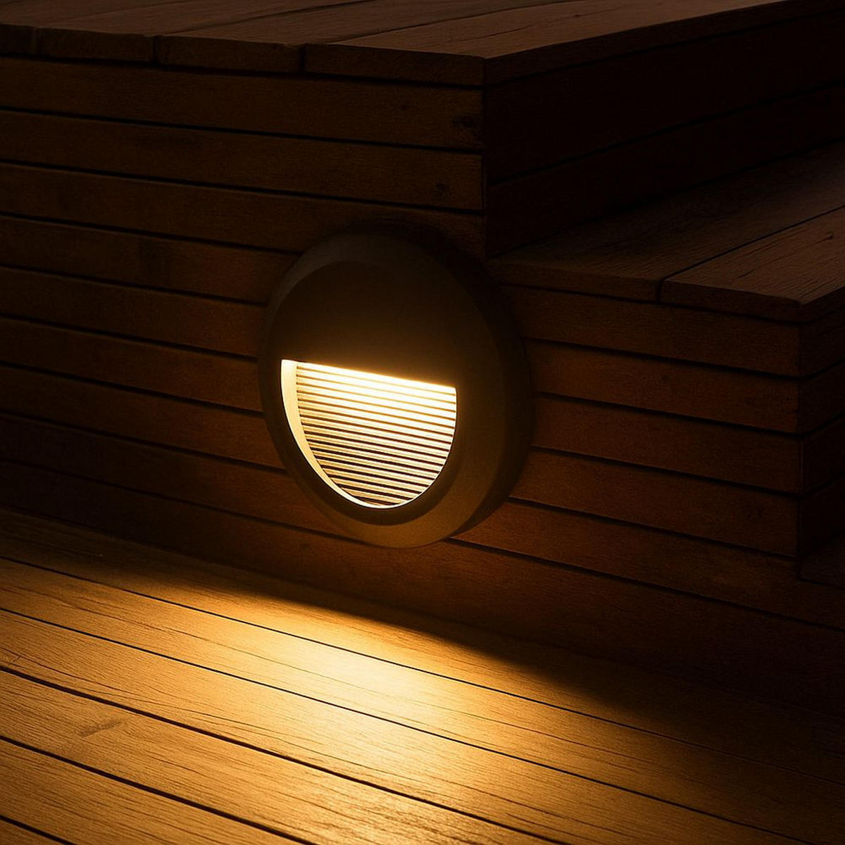 LED WANDLEUCHTE Schwarz Rund - Schwarz, Kunststoff (15/2.7/15cm)