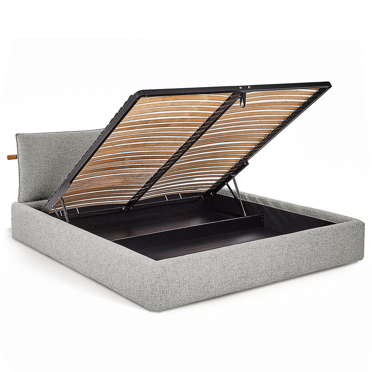 POLSTERBETT - Grau, Textil (140/200cm) - home24