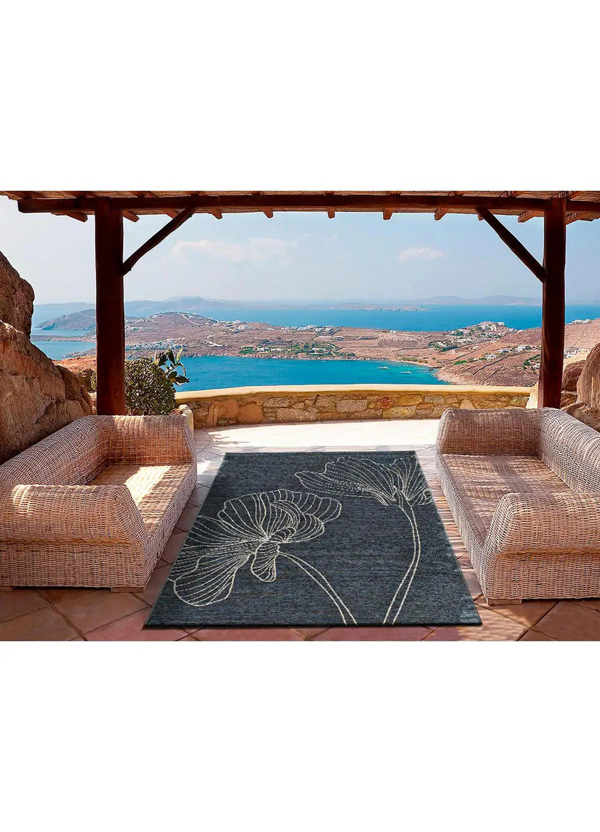IN- & OUTDOOR-TEPPICH Grau Velvet 77/150 cm - Grau, Textil (77/150cm) - Atticgo