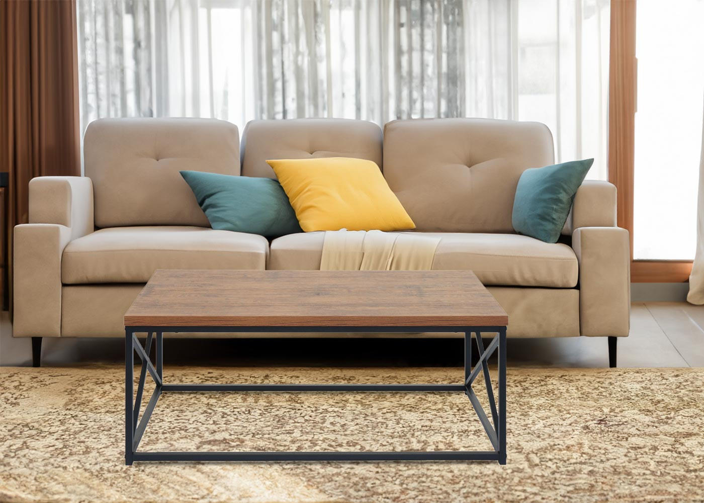 COUCHTISCH rechteckig Braun - Braun, Holzwerkstoff (60/110/44cm) - MCW