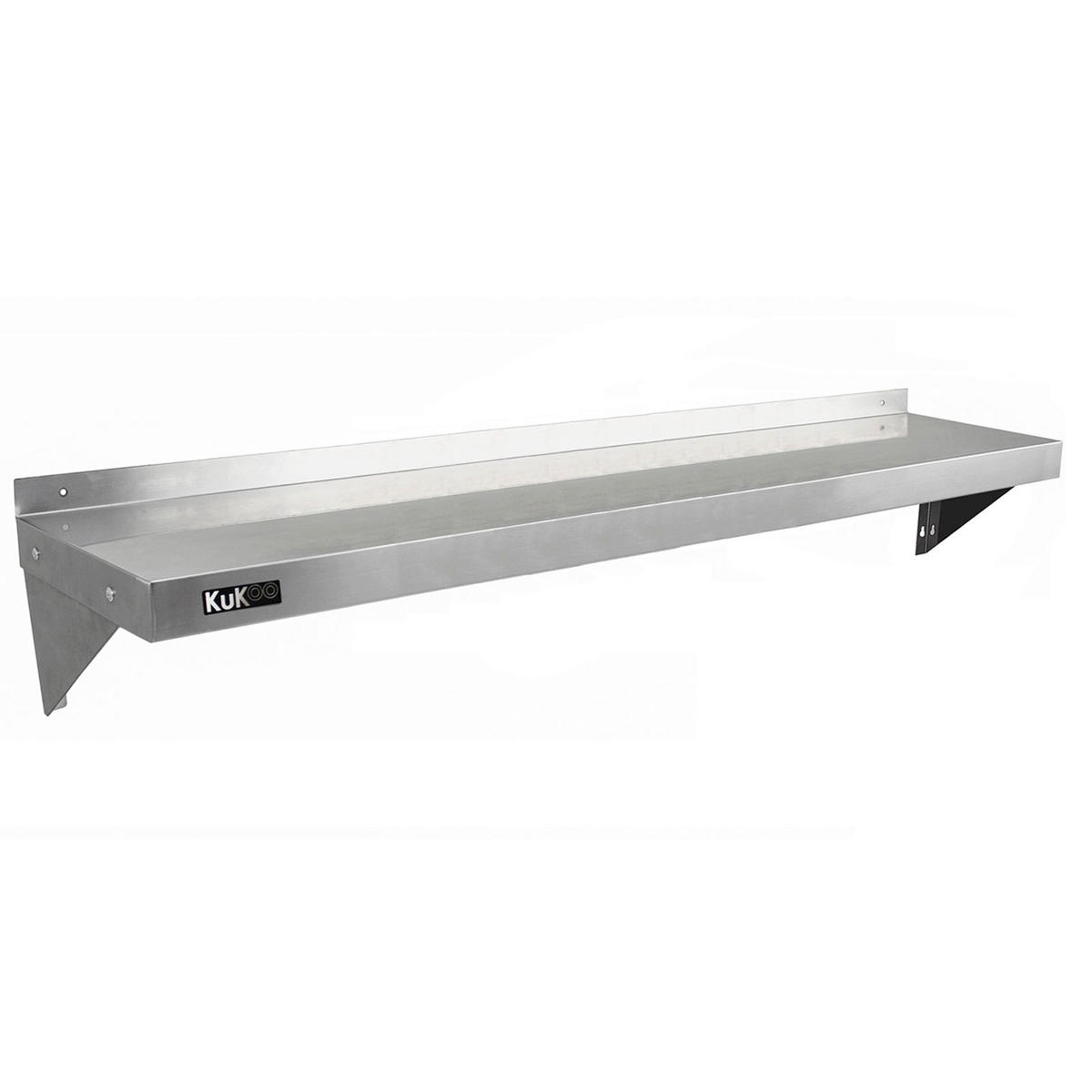WANDREGAL 2 x 1500mm x 300mm - Silberfarben, Metall (150/23/30cm) - Kukoo