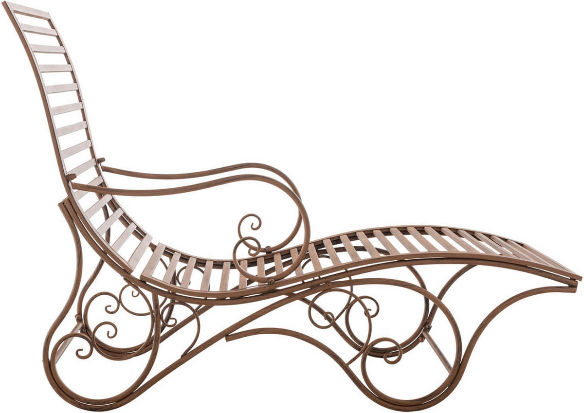 GARTENLIEGE Aurelle antik braun - Braun, Metall (58/101/140cm) - TPFGarden