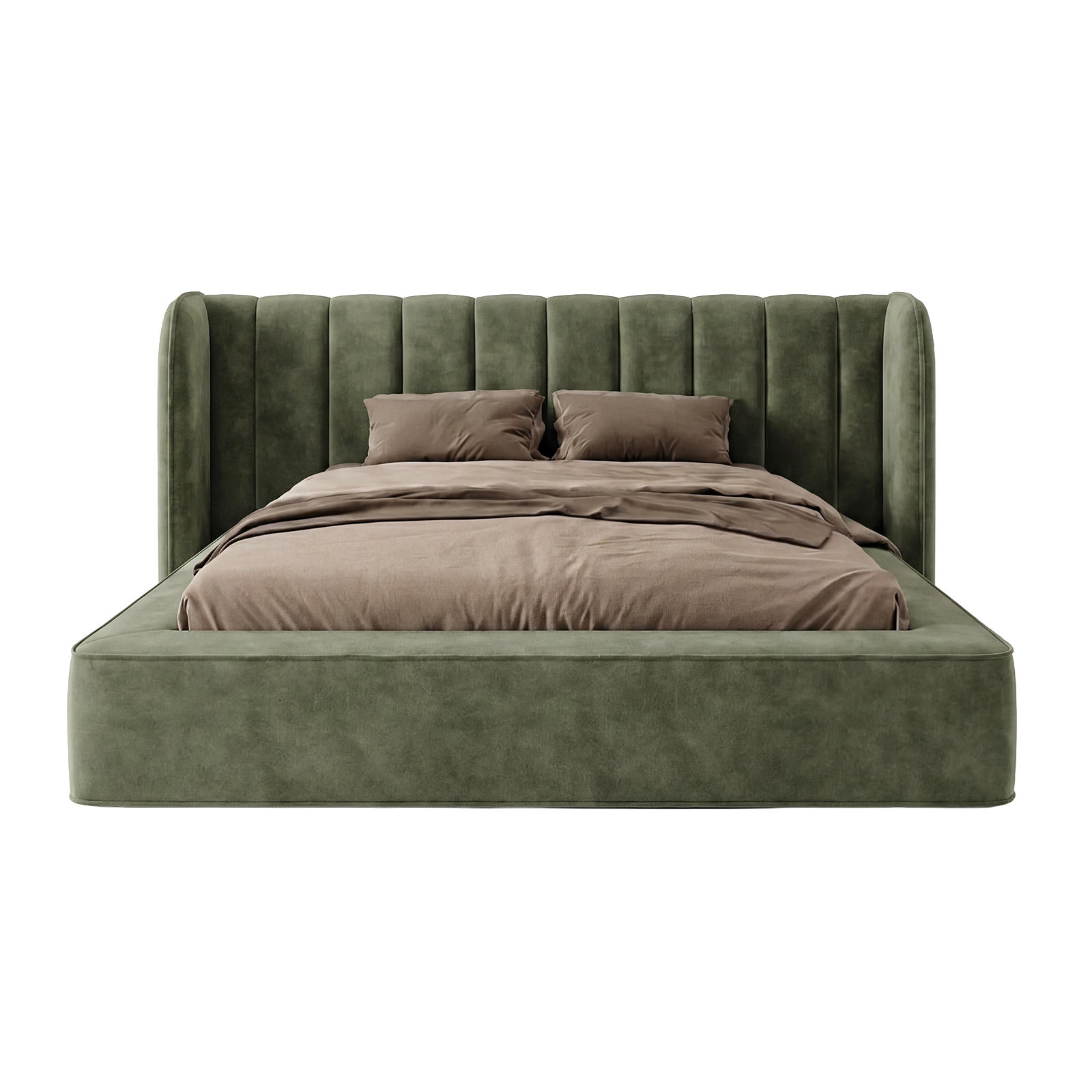 POLSTERBETT GONDO 200x200 cm, Grün - Grün, Textil (200/200cm) - Fedve