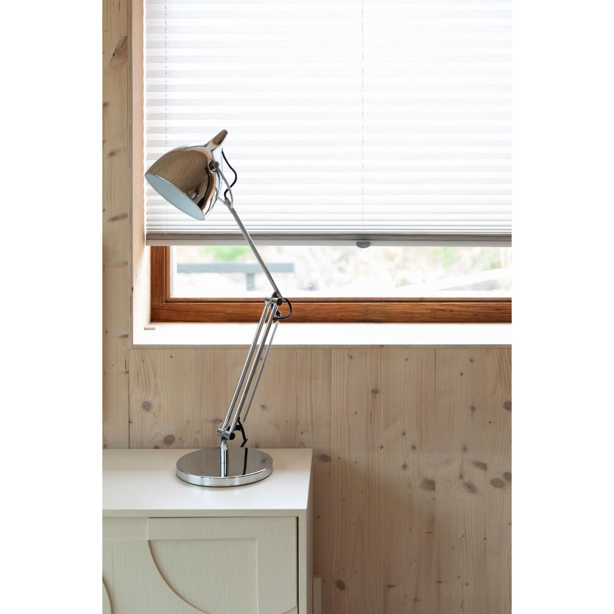SCHREIBTISCHLAMPE Reader Chrom - Silberfarben, Metall (66/22/37cm) - Zuiver