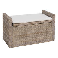 SITZBANK STAUFACH Grau - Weiß/Grau, Holz (88/51/44cm) - Jamb