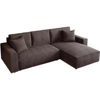 ECKSOFA Parys L braun - Schwarz/Braun, Kunststoff/Textil (290/185cm) - Beautysofa