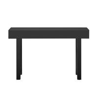 KONZOLOVÝ stolek z MDF 120x35,5x76,5 cm černý se 2 zásuvkami, USB, Type-C a nastavitelnými nožkami - černá, kompozitní dřevo (35.5/120/76.5cm) - Modfu