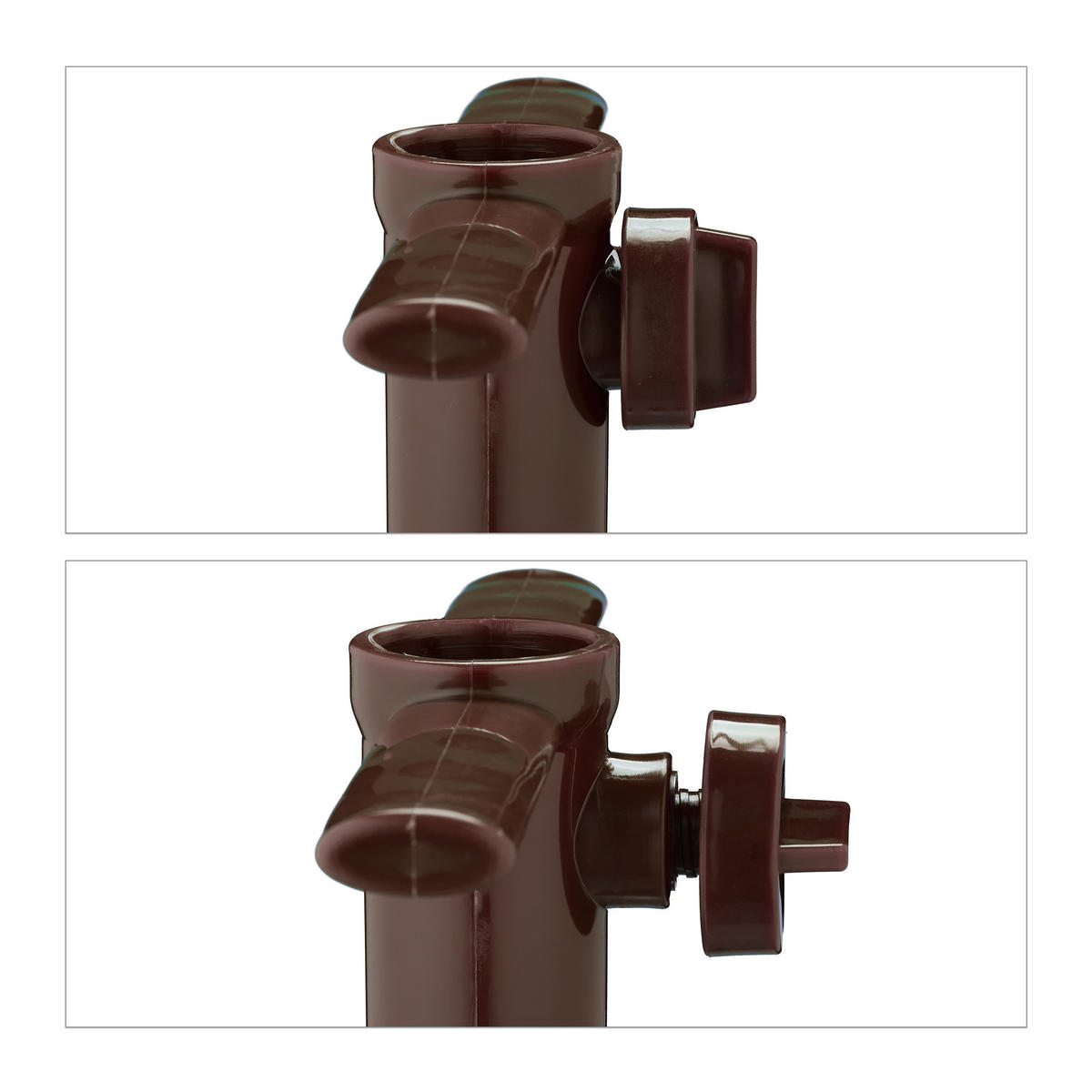 BODENHÜLSE - Braun, Kunststoff (23.5/37.5/7.5cm) - Relaxdays