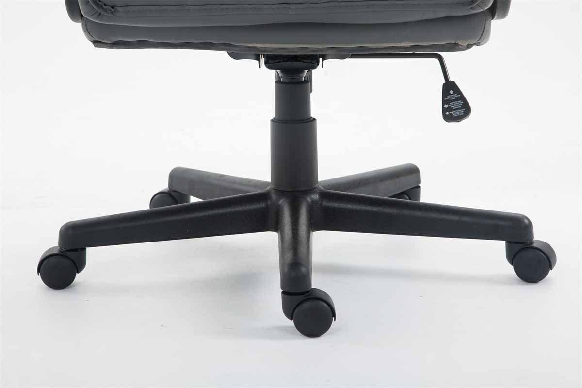 CHEFSESSEL Lederlook Grau - Schwarz/Grau, Kunststoff/Textil (66/106/70cm) - CLP