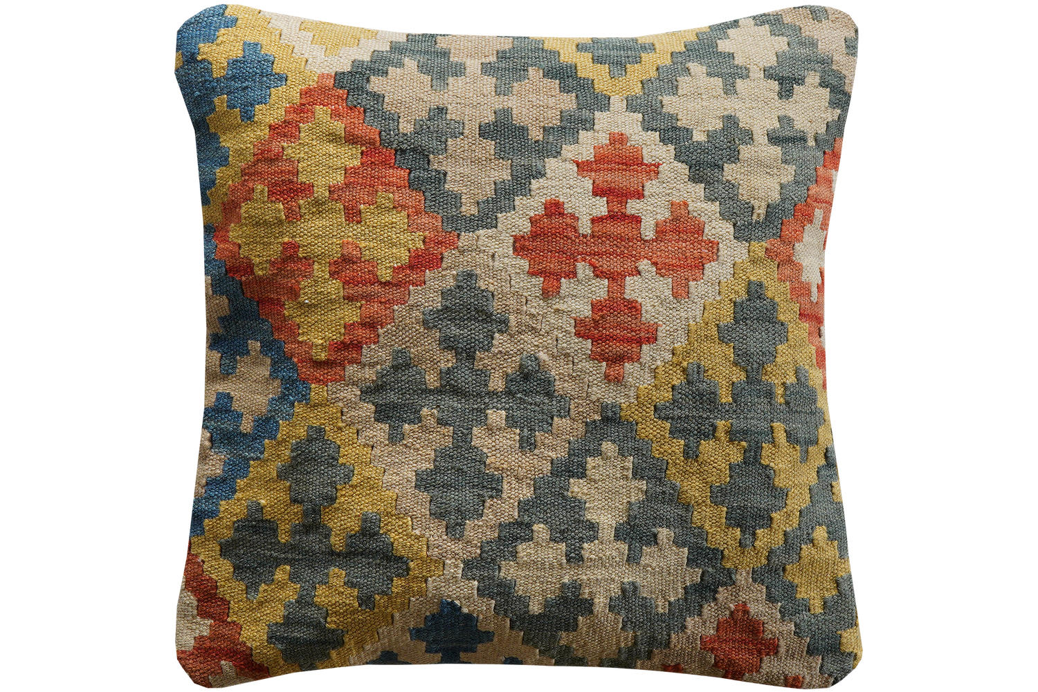 KELIM-KISSEN Mehrfarbig 50/50 cm Schurwolle - Multicolor, Textil (50/50cm) - Looma