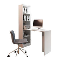 SCHREIBTISCH B-1 mit Regal weiß - Weiß, Holzwerkstoff (50/125/183cm) - Kier Furniture