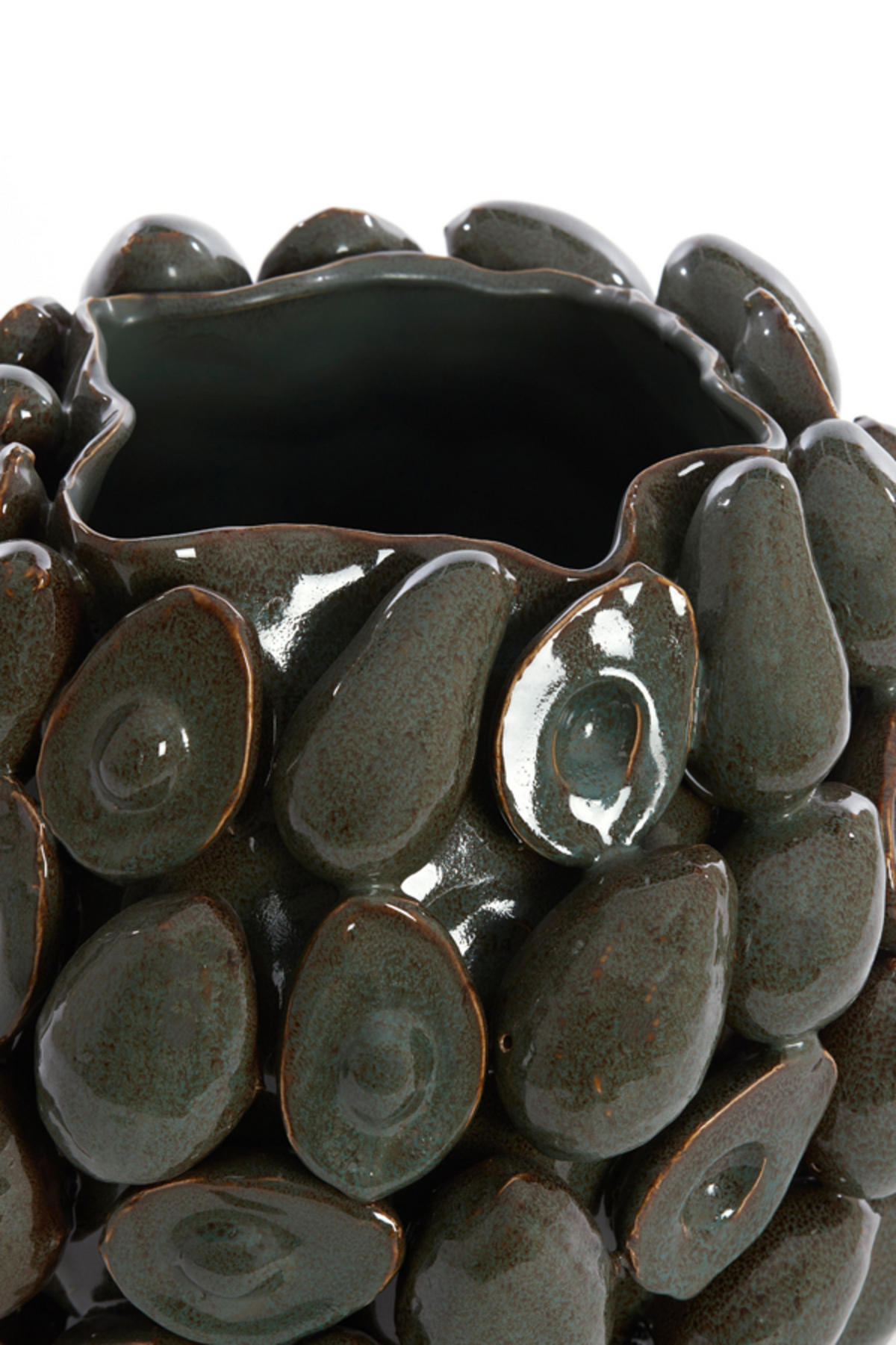 VASE Avocado Braun Ø36/31,5 cm - Braun, Keramik (31.5cm) - Light & Living