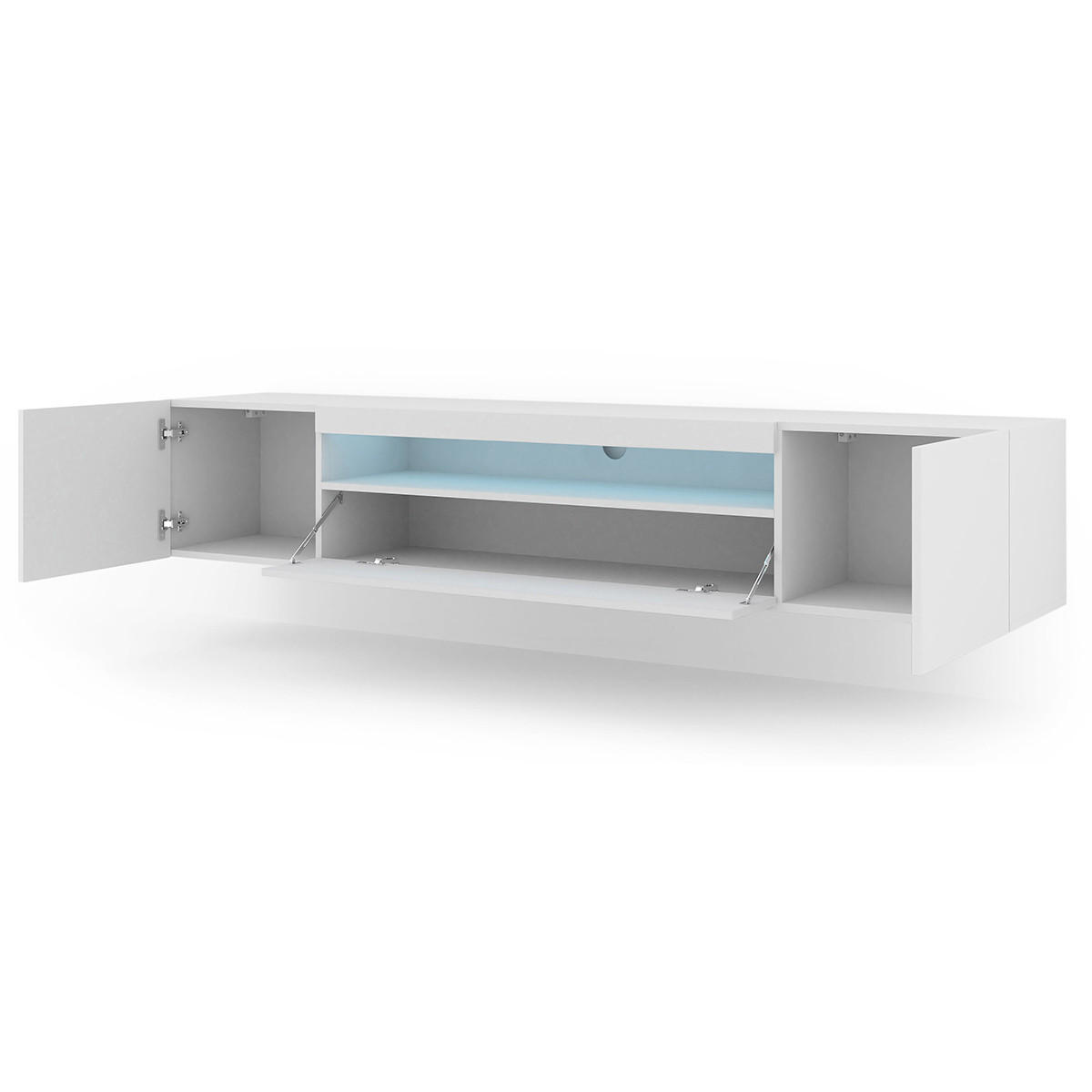 TV-MÖBEL Aurus Weiß - Weiß, Holzwerkstoff (200/36/37cm) - Petits-meubles