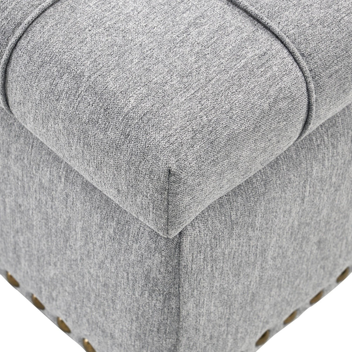 HOCKER Couchtisch,Aufbewahrungsstuhl,höhenverstellbar,Leinen,Grau - Grau, Metall (75/41/75cm) - LVHOM