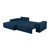 SCHLAFSOFA - 4 Personen-Sitzer - Samt, Stoff - Blau - - Dunkelblau, Textil (267/85/167cm) - Vente-Unique