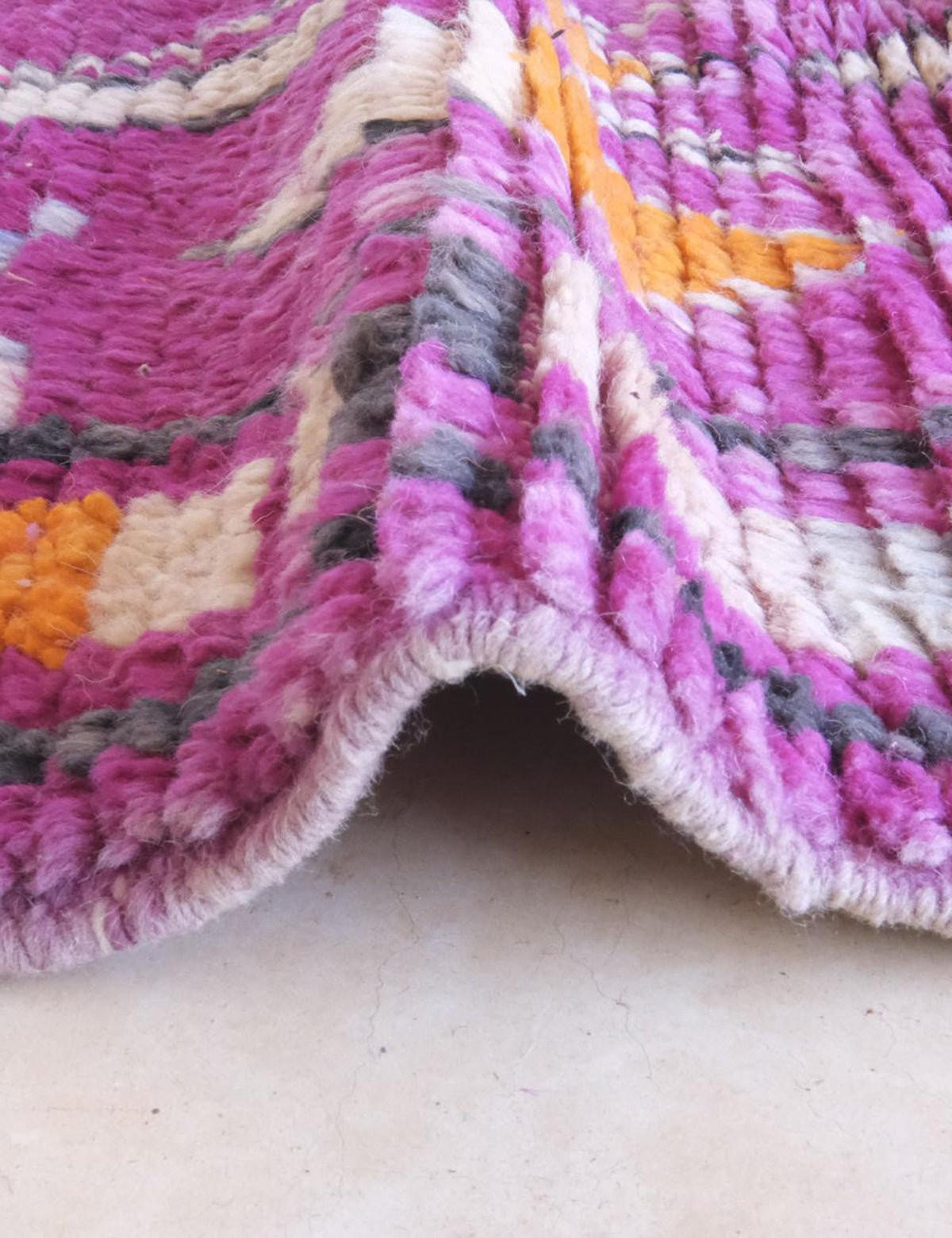 BERBERTEPPICH Teppichläufer marokkanisch aus reiner Wolle 200x 300 cm - Pink, Naturmaterialien (200/300cm) - AFK Living