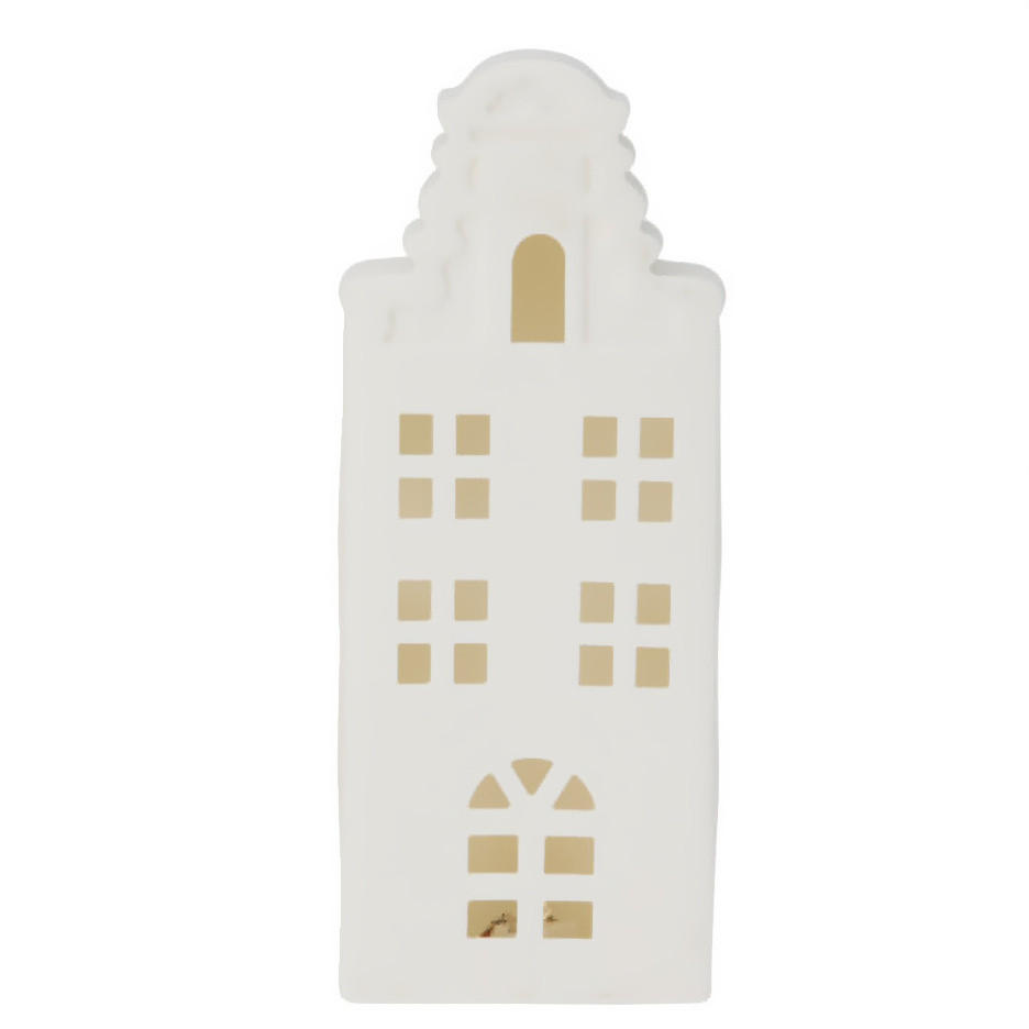 HAUSLAMPE LED Weiß 24 cm - Weiß, Keramik (5/23.5/9.4cm) - Home Styling Collection