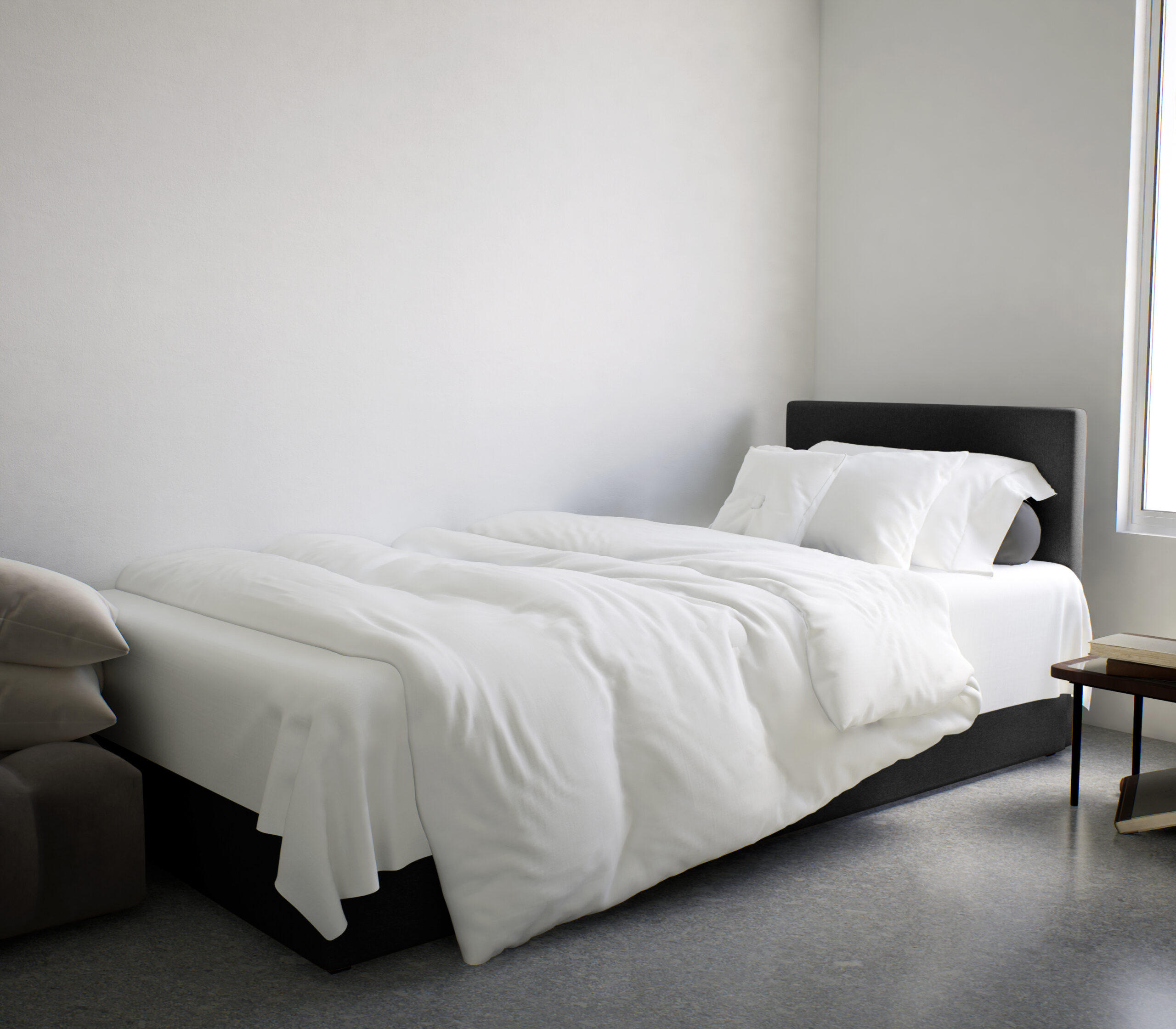 BOXBETT Verdig Mini Basic 100x200 Schwarz Rechts - Schwarz, Holz (100/200cm) - Fedve