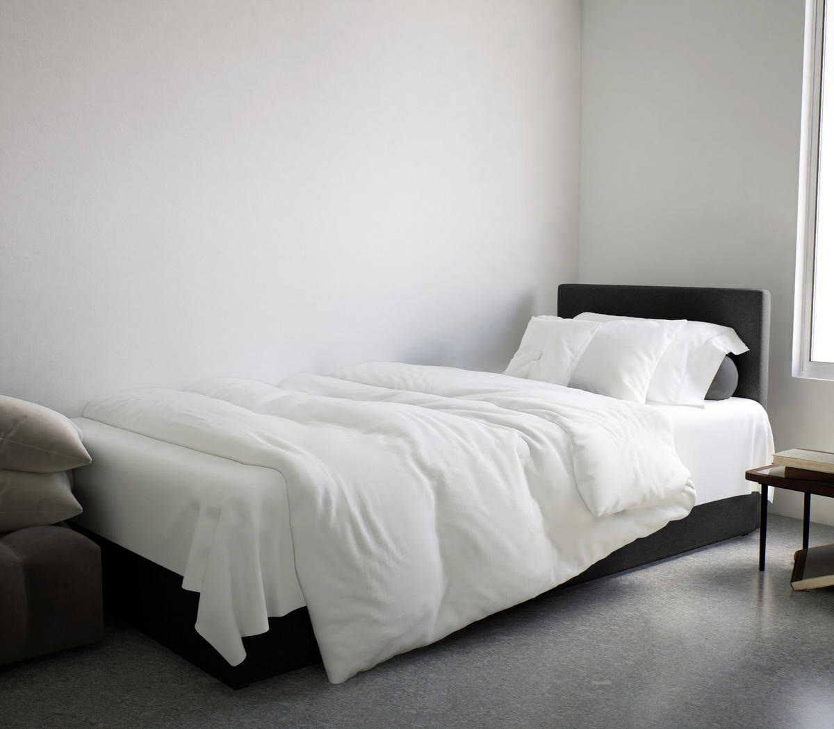 BOXBETT Verdig Mini Basic 80x200 Schwarz Rechts - Schwarz, Holz (80/200cm) - Fedve