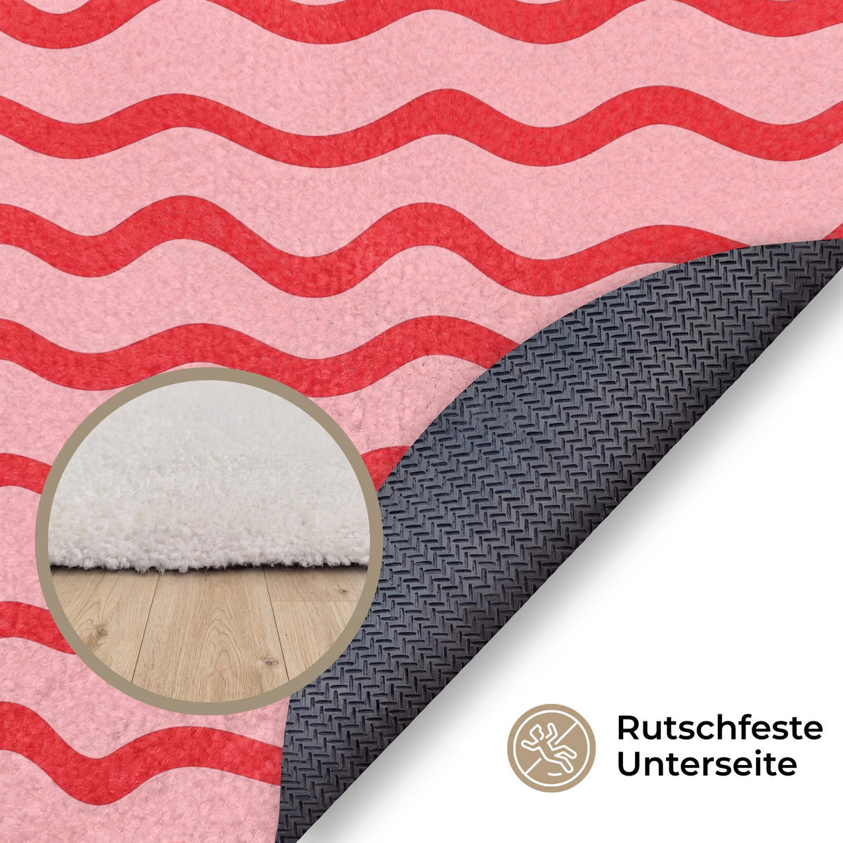 KOBERCE - Hravé - vzor - červená - 90x90 cm - červená, textil/plast (90/0.4cm) - OnlyWow