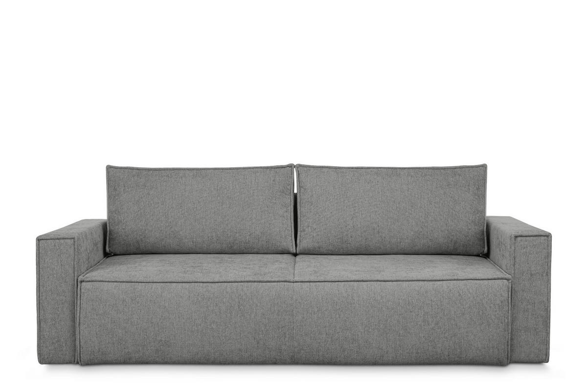 3-SITZER-SOFA NAPI II mit Schlaffunktion, grau - Grau, Textil (228/89/101cm) - KONSIMO®