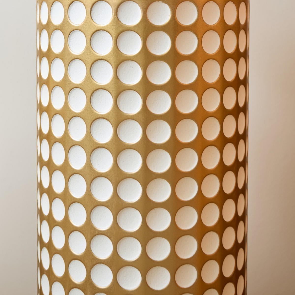 BODENVASE Metallvase,50/66/83 cm,3 tlg.Dekovase,Polka Dots-Goldfarben - Goldfarben, Metall (83cm) - LVHOM