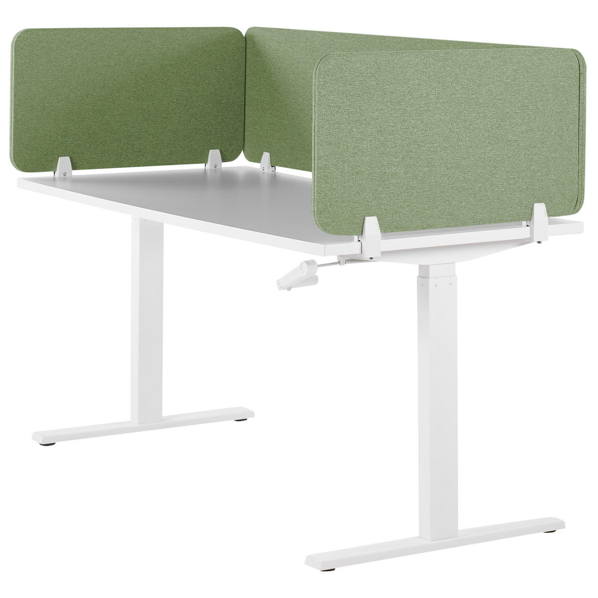 SCHREIBTISCHTRENNWAND 72 x 40 cm Hellgrün Wally - Grün, Textil (72/40/2cm) - Beliani