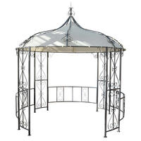 PERGOLA Almeria 330x300x300cm Rundpavillon Creme - Creme, Metall (300/330/300cm) - BERLINLODGE