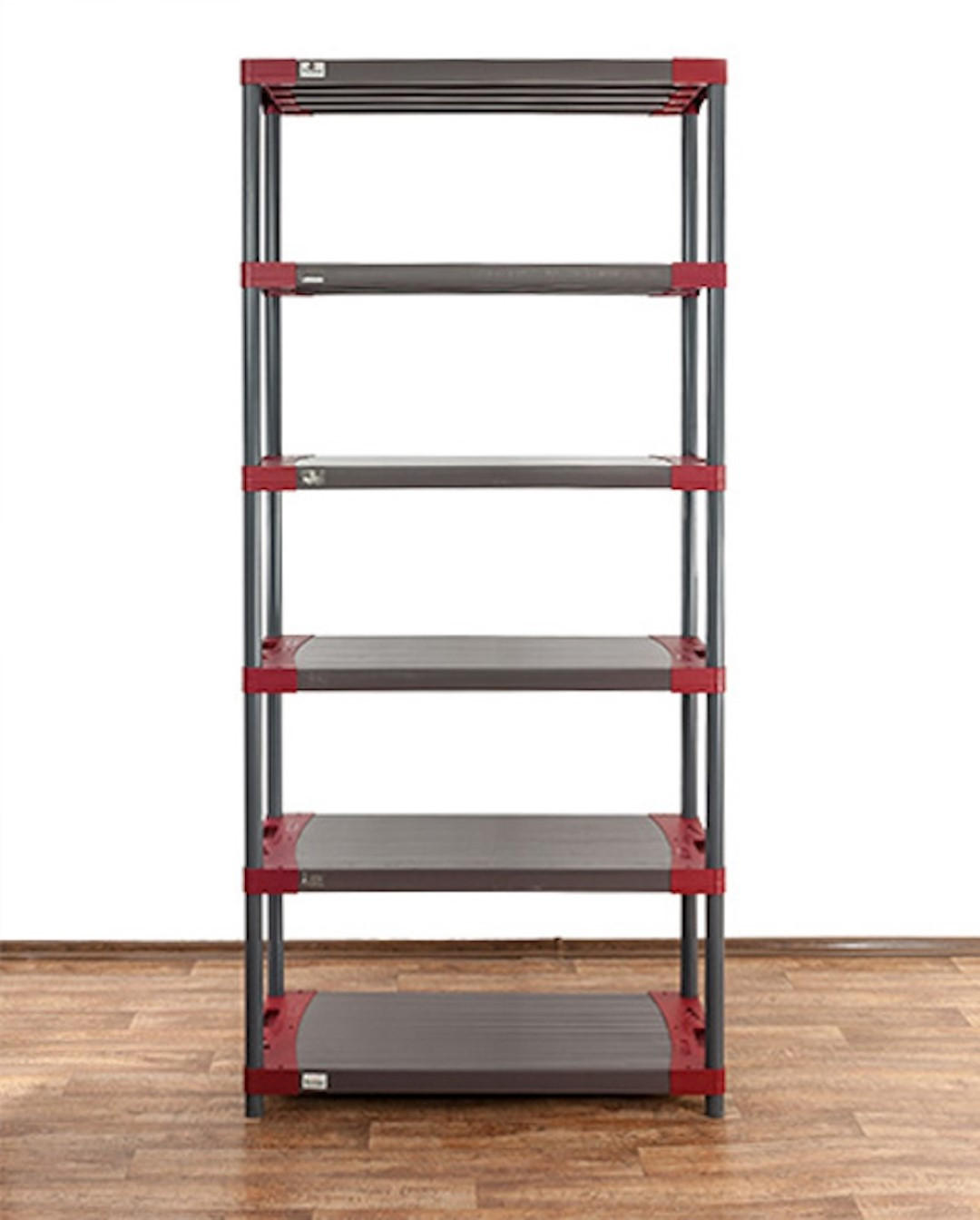 KUNSTSTOFFREGAL GREY BEAR Extra-Tall 220x80x46cm Fachlast 120kg Grau-Rot - Rot, Kunststoff (80/222/46cm) - PROREGAL