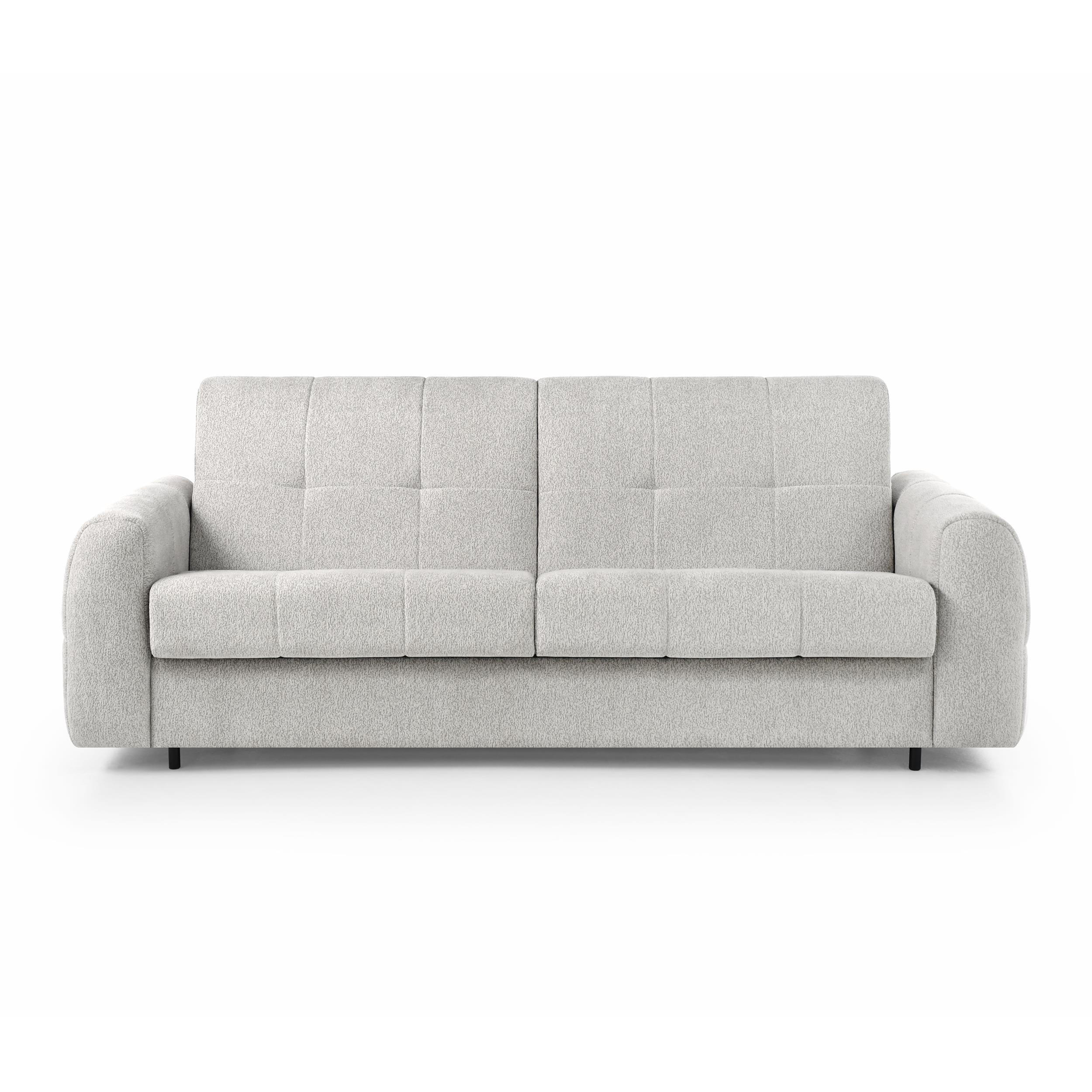 SCHLAFSOFA Pireus mit italienischem Gestell, 160x200, Beige - Beige/Schwarz, Textil (230/90/100cm) - Beautysofa