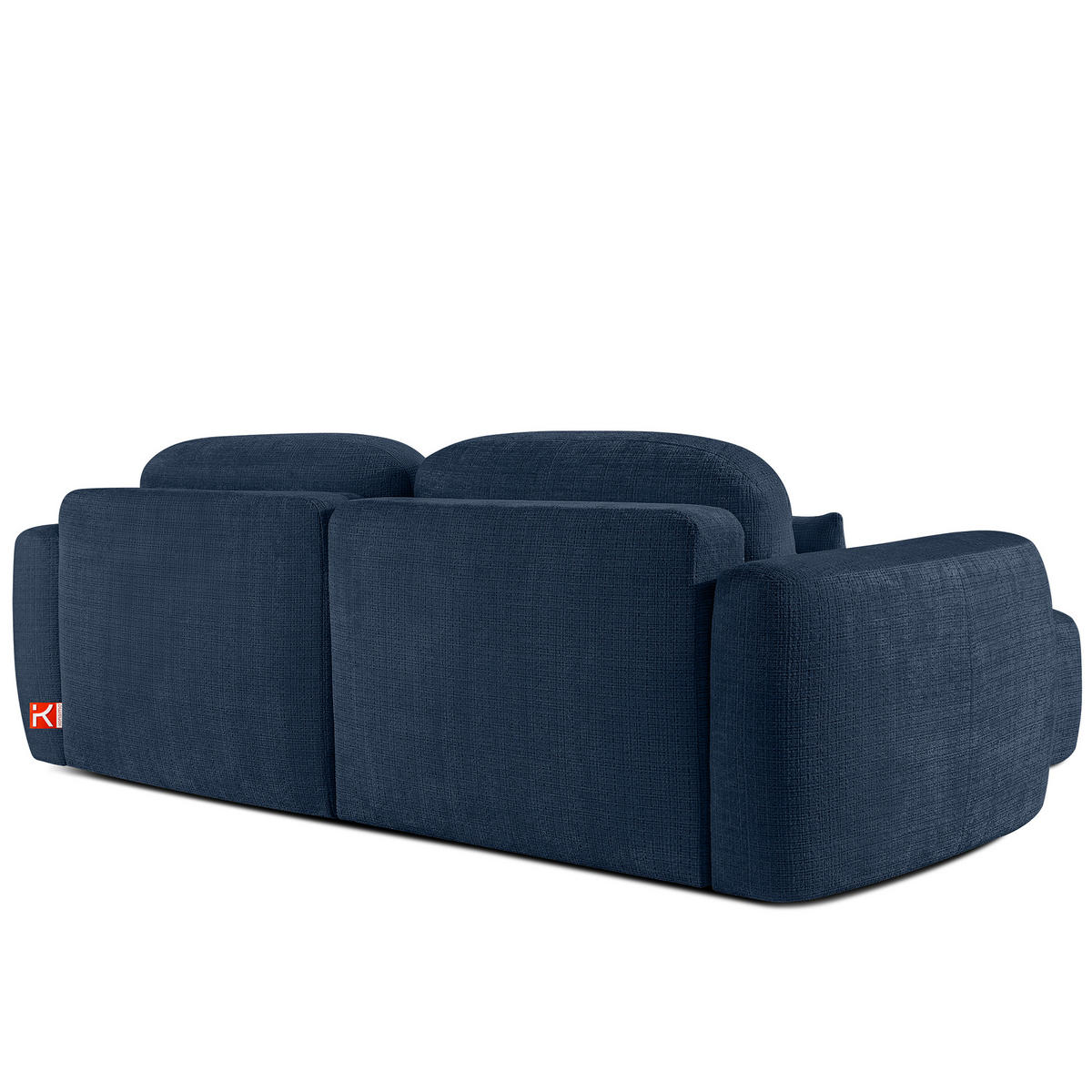 ECKSOFA rechts ELOSA - Dunkelblau, Holz/Textil (245/165cm) - KONSIMO®