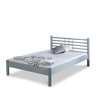 METALLBETT Mia / 140 x 200 cm / silberfarben - Silberfarben, Metall (140/200cm) - BED BOX