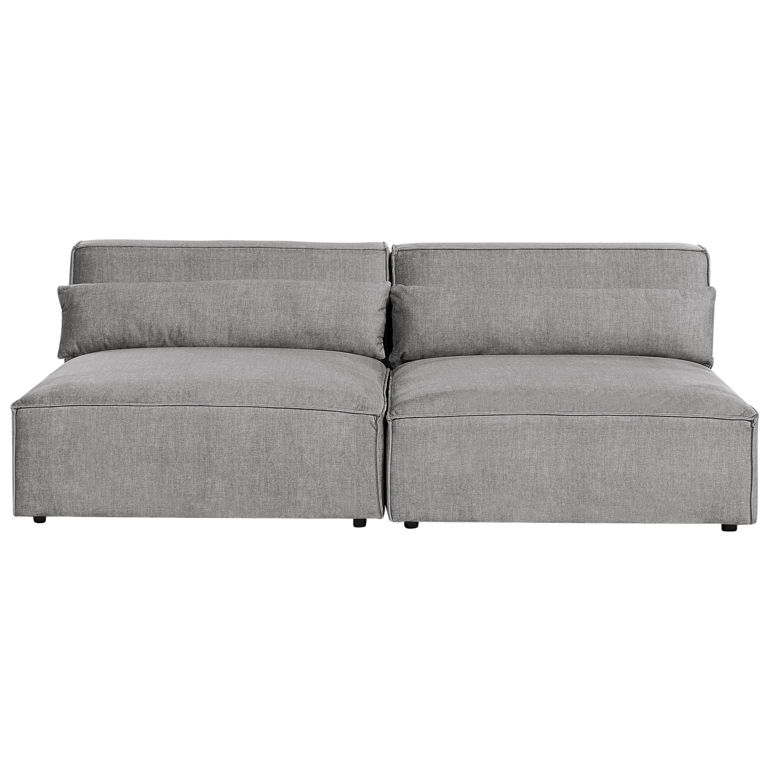 2-SITZER-SOFA grau ohne Armlehnen Hellnar - Grau, Textil (204/70/126cm) - Beliani