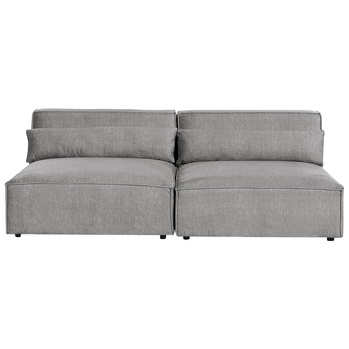 2-SITZER-SOFA grau ohne Armlehnen Hellnar - Grau, Textil (204/70/126cm) - Beliani