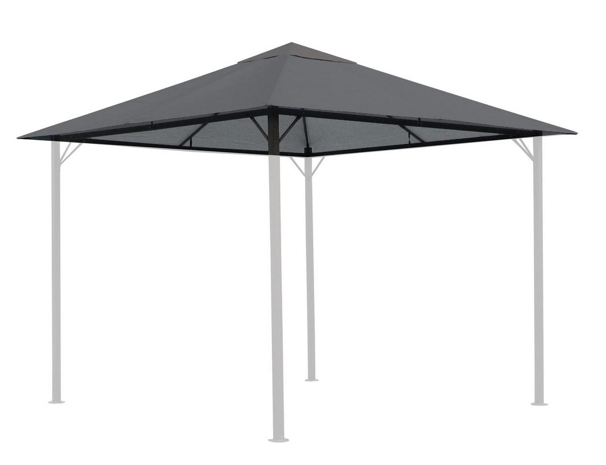 ERSATZDACH Pavillon 3x3 m Grau - Grau, Textil (297/1/297cm) - QUICK STAR