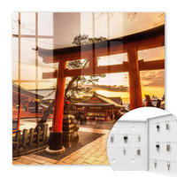 SCHLÜSSELBOX Weiß 30x30 cm – Türöffnung nach rechts - Japanisches Tor - Orange, Metall (30/30/5cm) - TULUP