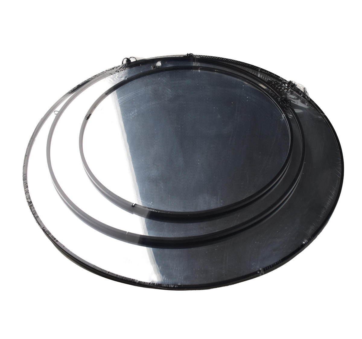 SPIEGEL Alexia 3er Set schwarz 28/3/28 cm Glas - Schwarz, Metall (28/28/3cm) - Mondex