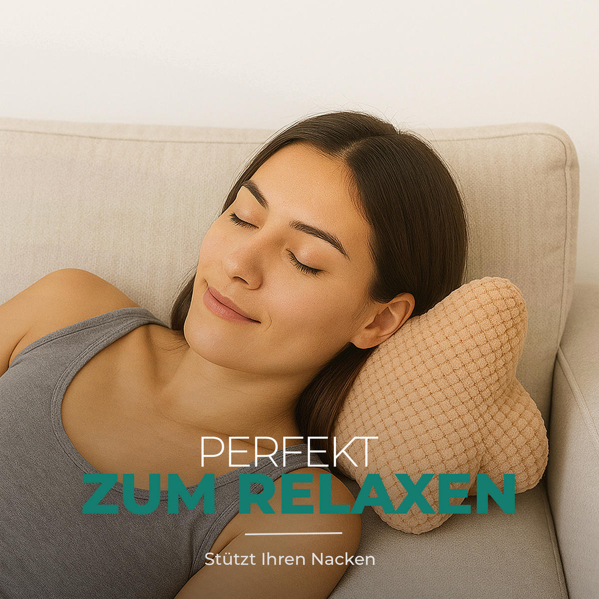 LESEKNOCHEN 18x35 cm Hellbraun - Hellbraun, Textil (18/35cm) - Bestlivings