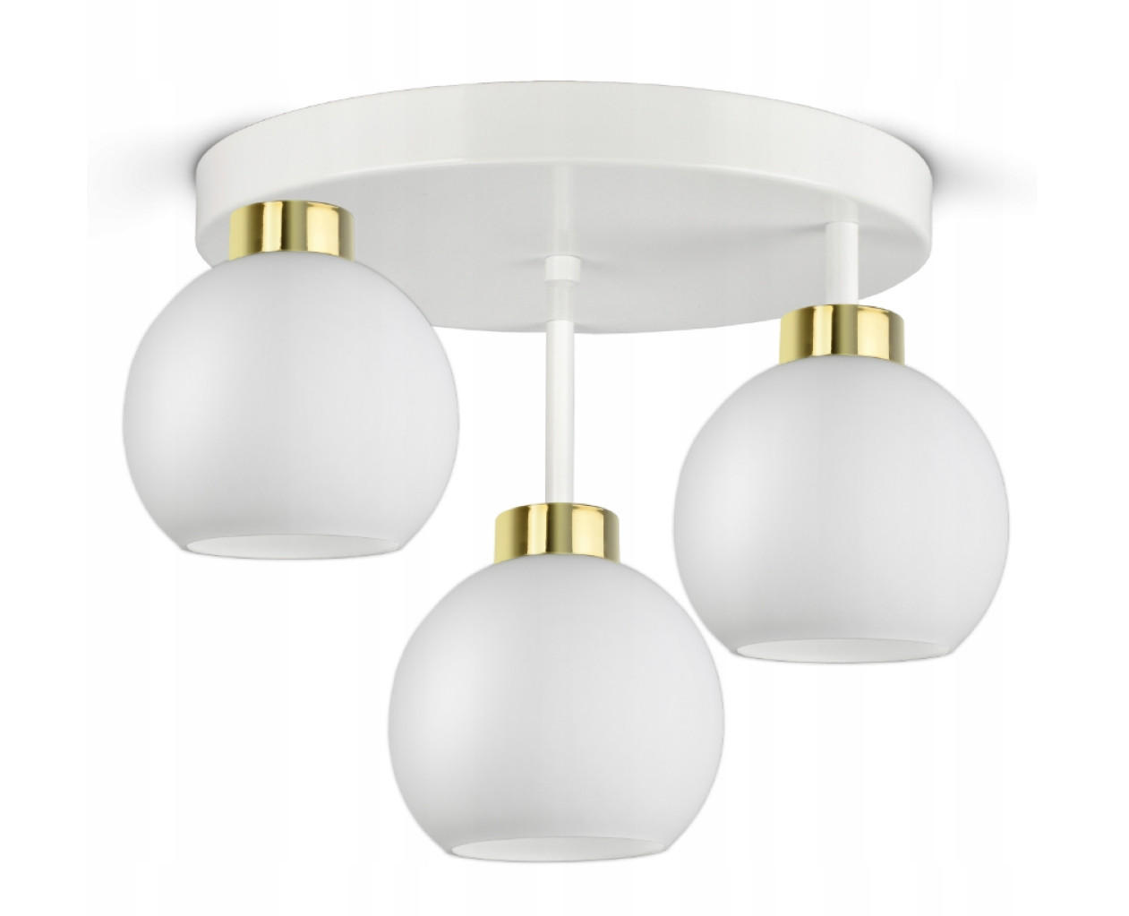 DECKENLEUCHTE GOLDGLAS - Goldfarben/Weiß, Glas/Metall (35/35/28cm) - kiki design
