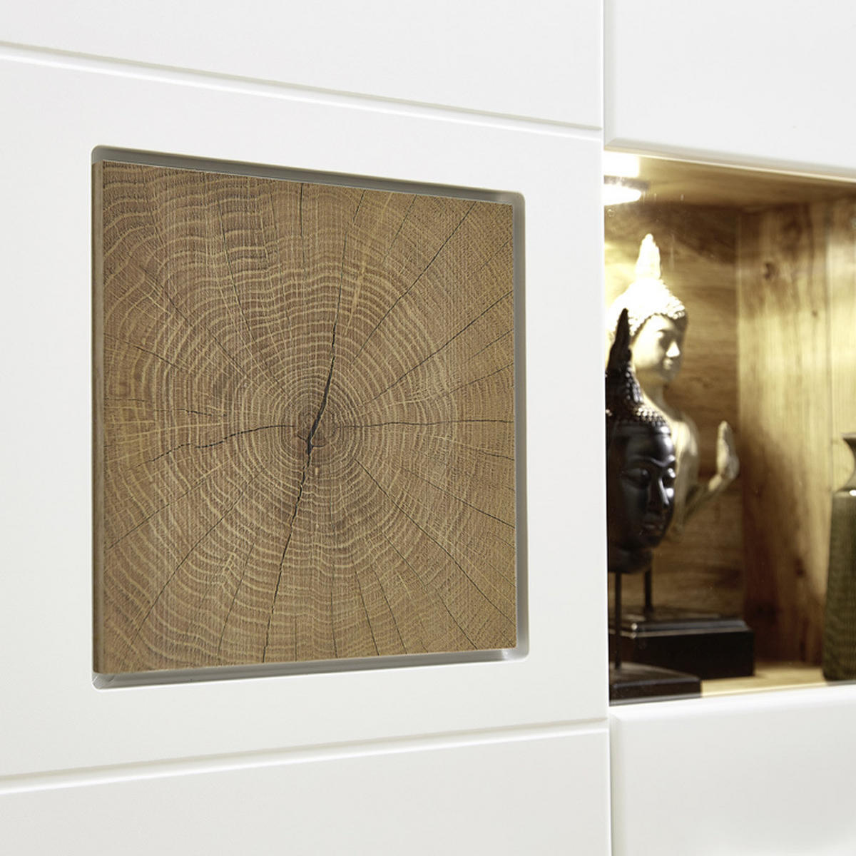 WOHNZIMMER-SET 6-TLG. Faro-36 - Weiß, Holzwerkstoff (215/47/315cm) - Lomado