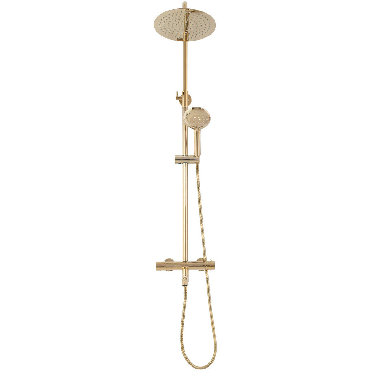 THERMOSTAT Duschset Rea Lungo Gold - Goldfarben, Metall (26.5/117/45cm) - REA
