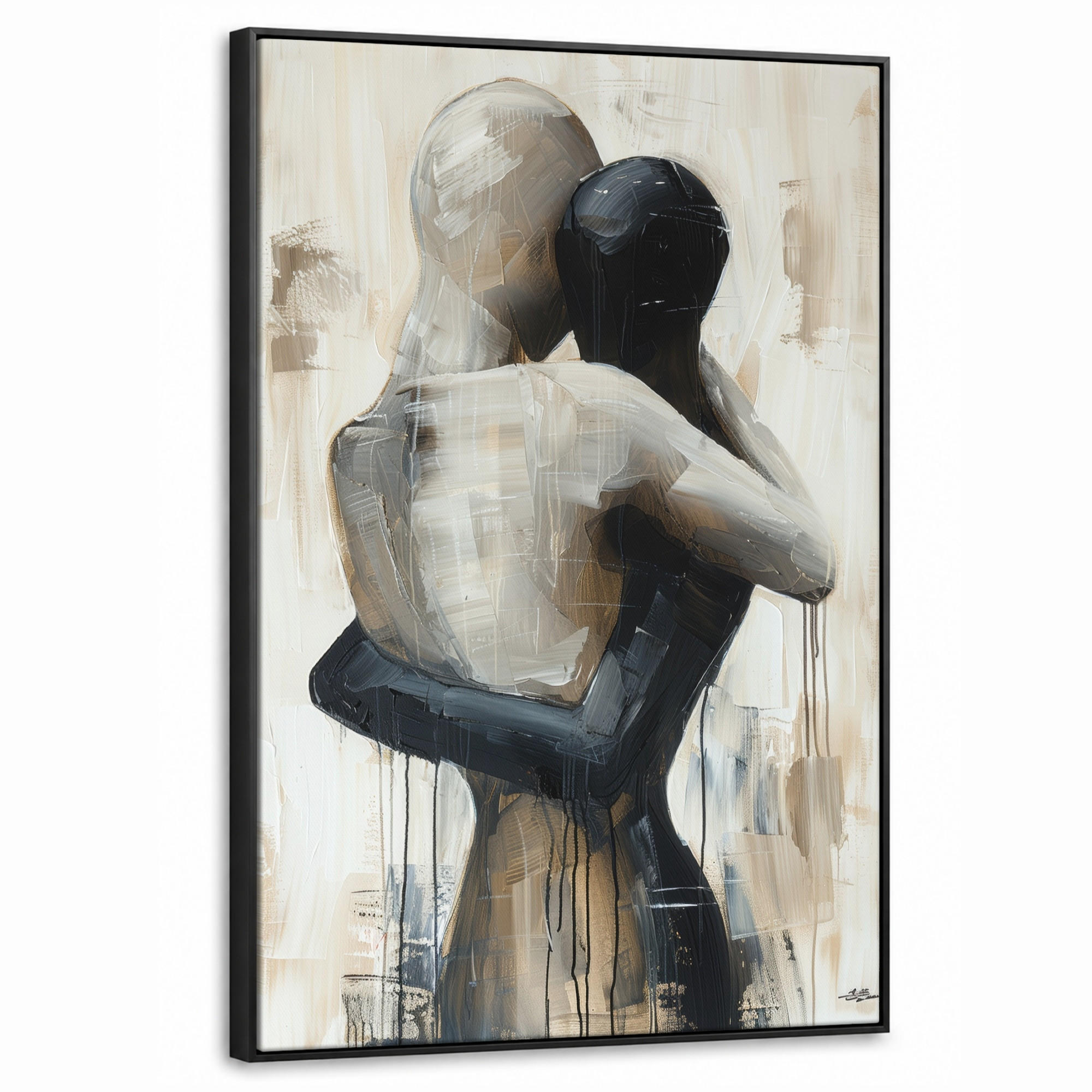 MuchoWow Leinwand Schwarz 60x90 cm