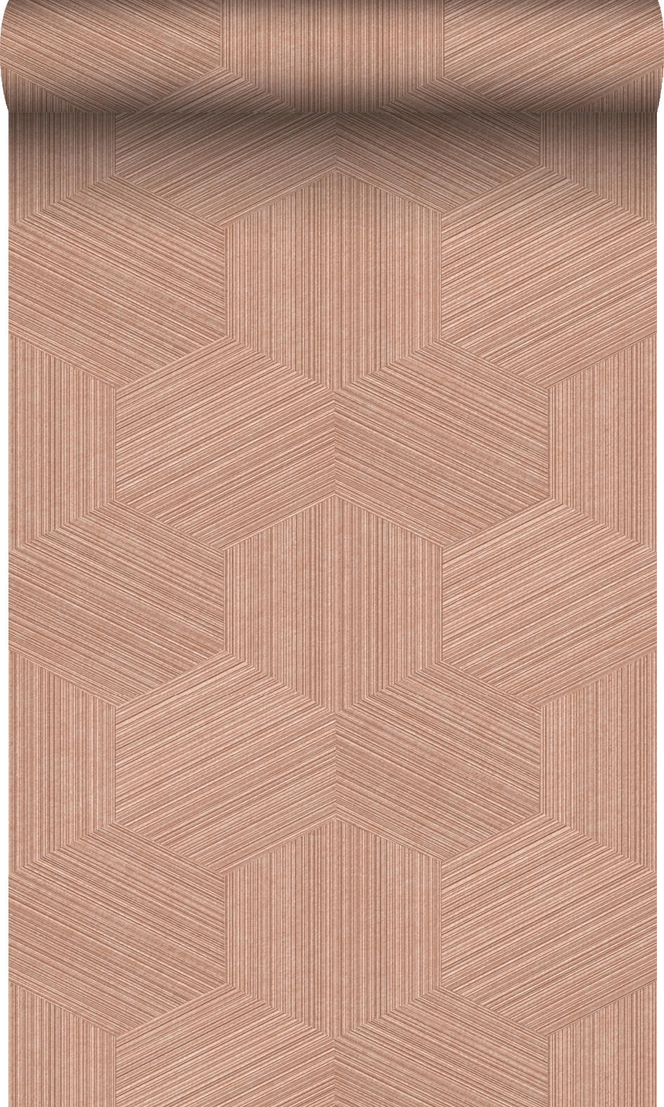 TAPETE 3D-Muster 50 x 900 cm - Terracotta, Papier (50/900cm) - Origin Wallcoverings