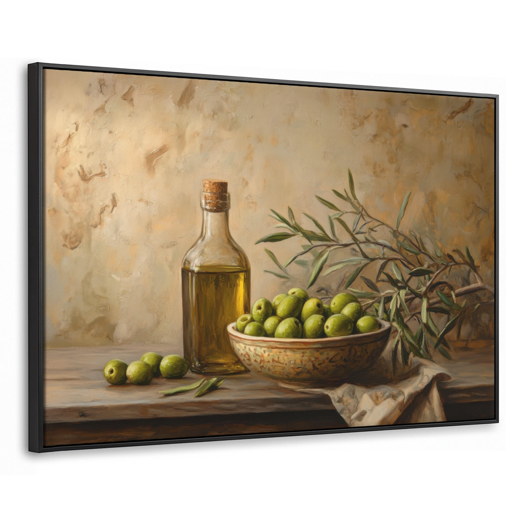 MuchoWow Leinwand Olivgrün 150x100 cm