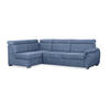 ECKSOFA Ravini Blau, Gestepptes Ecksofa, linke seite - Blau, Holzwerkstoff (253/156cm) - Bettso