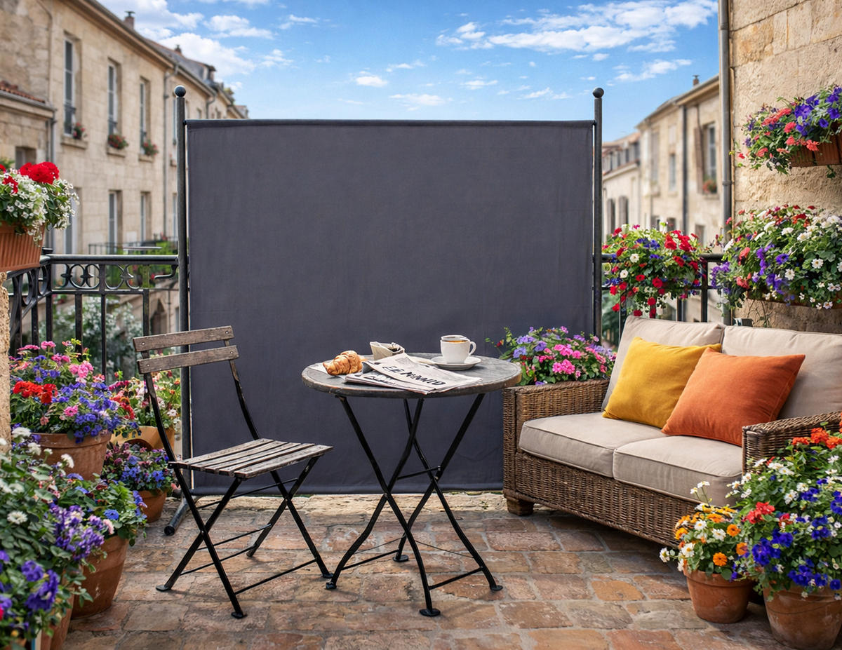 PARAVENT 1-tlg. 180x178 cm Grau - Grau, Metall (178/180cm) - QUICK STAR