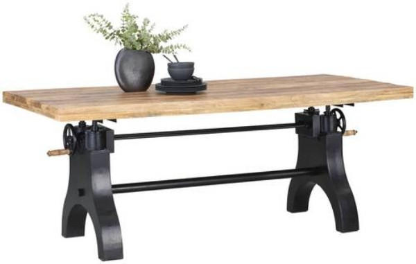 Table de salle à manger bois de manguier massif 200x90x77-93cm - Ambia Home